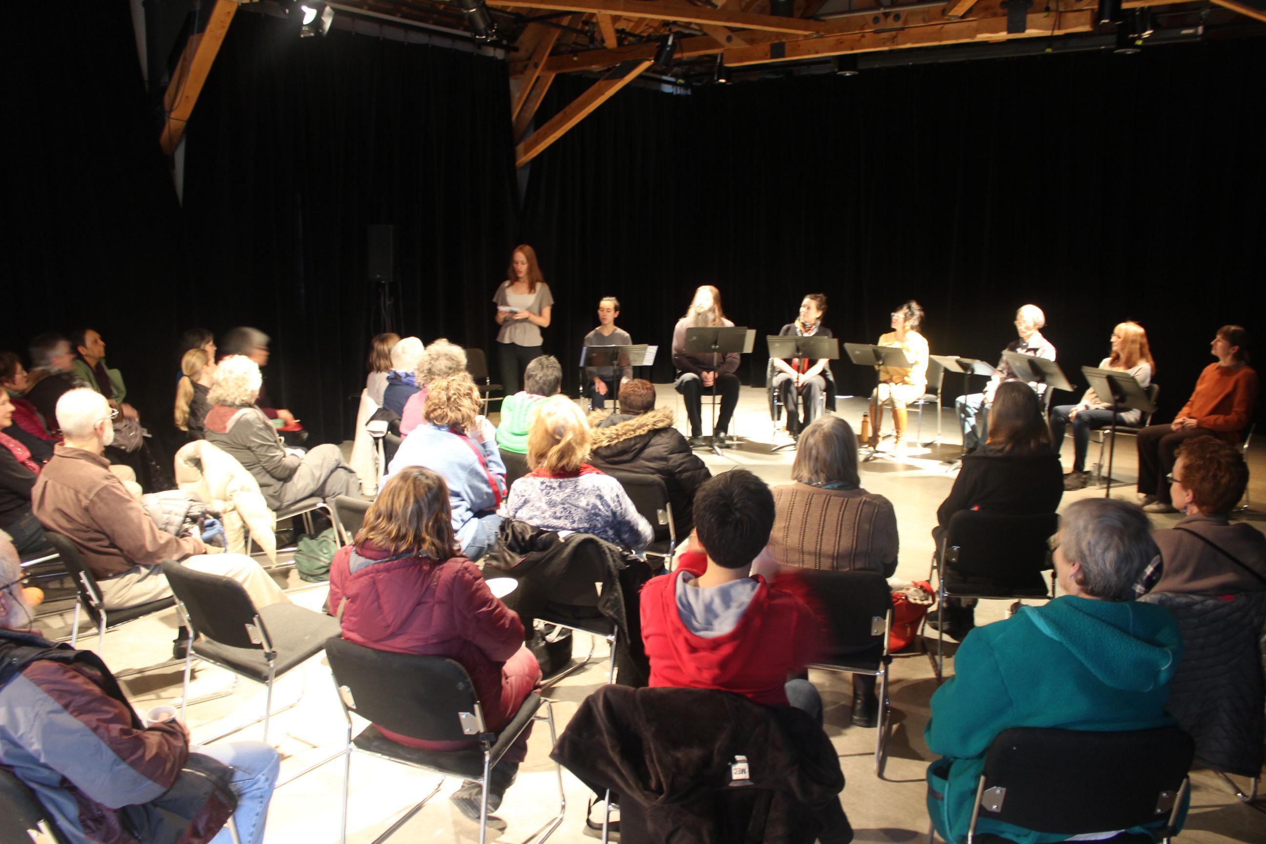 Lillian Nakamura Maguire&#039;s reading with Gwaandak Theatre. Photo credit: Gwaandak Theatre