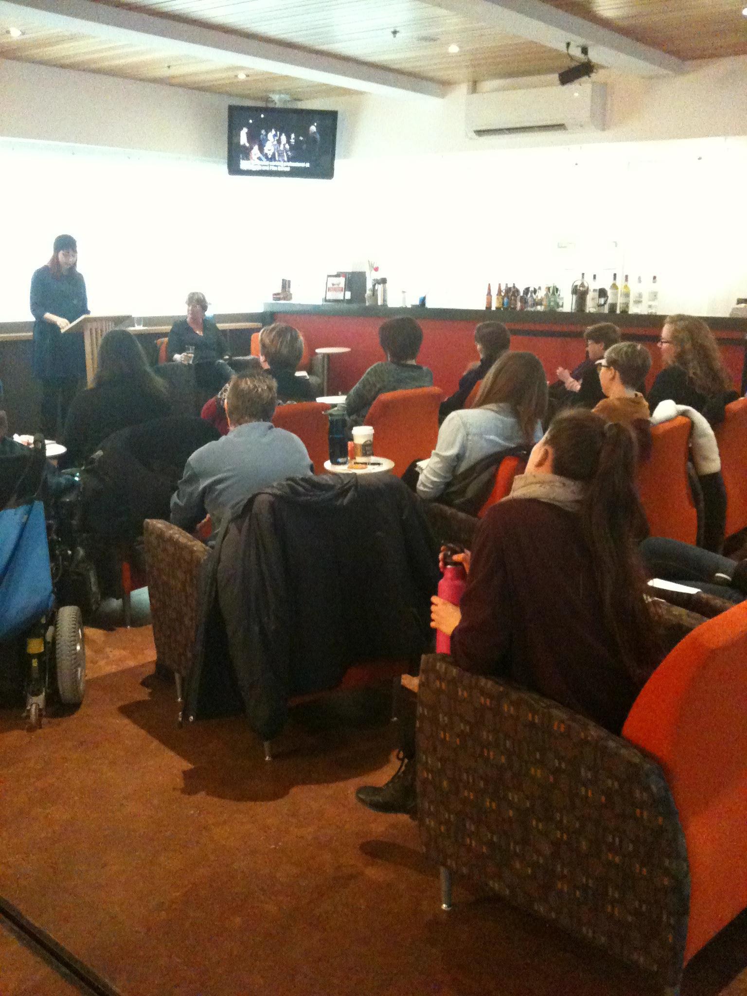 Frances Koncan at the Winnipeg EIT Reading.